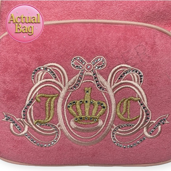 Juicy Couture Exclusive Pink Lemonade “Lovers Club” Terry Backpack ? Bling main image 4